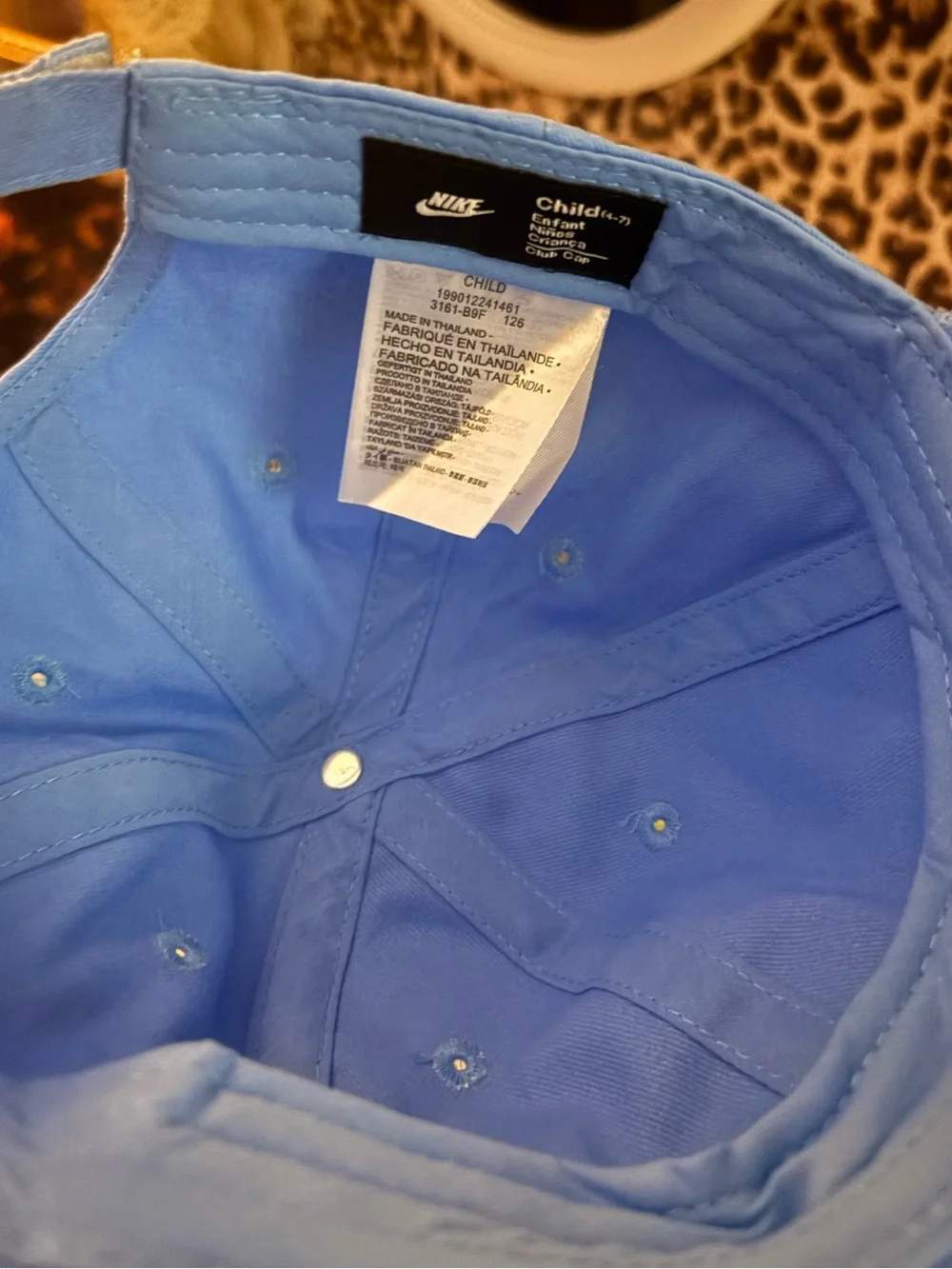 Nike Light Blue Kids Adjustable Cap with Logo Patch